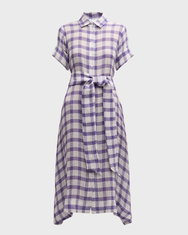 Gingham Gauze Midi Shirtdress